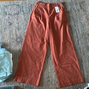 NWT High waisted, wide leg orange pants